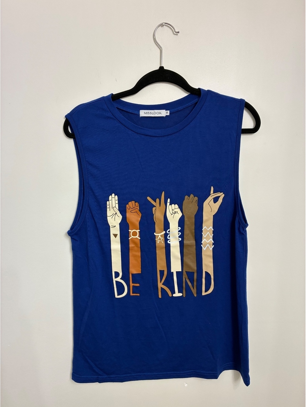 "Be Kind" ASL Sign Language Sleeveless Muscle Tee